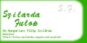 szilarda fulop business card