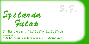 szilarda fulop business card